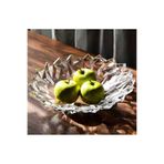 sahane & bazaar KRİSTAL DESENLİ CAM SUNUM VE DEKORATİF TABAK & MEYVELİK & SERVİS SUNUM KASESİ ŞEFFAF