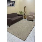 Sahaneev halı örtüsü welsoft kumaş VİZON RENK (GÜL MODEL)