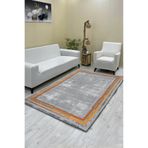 Sahaneev Luxaccessories Modern Desenli Gri,Sarı,Kahverengi Renkte Halı Örtüsü (Lastikli) 200 X 300 DM-14