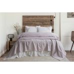 Şaheser Home Collection Derek %100 Pamuk Ipliği Boyalı Çift Kişilik Jakarlı Yatak Örtüsü Seti - Lila