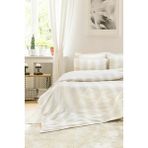 Şaheser Home Collection Nenans Iplik Boyalı Nevresim Takımı, Antrasit & Bej Çizgili Dokuma, %100 Pamuklu Nevresim Seti - 200 x 220 cm