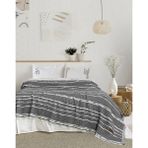 Şaheser Home Collection Sera Jakarlı Yatak Örtüsü Seti – %100 Pamuk Ipliği Boyalı, Çift Kişilik 240X260 cm - Antrasit