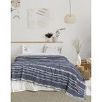Şaheser Home Collection Sera Jakarlı Yatak Örtüsü Seti – %100 Pamuk Ipliği Boyalı, Çift Kişilik 240X260 cm - Lacivert