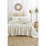 Şaheser Home Collection Silvia Jakarlı Yatak Örtüsü Seti, %100 Pamuk Jakarlı Kumaş, Nefes Alabilir, 3 Parça Yatak Örtü Seti - Krem - 240 x 260 cm