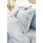 Şaheser Home Collection Vetro Müslin Nevresim Takımı, Düğmeli Tasarımlı, %100 Pamuk Müslin Kumaş, 6 Parça Yatak Odası Seti - Mavi - 200 x 220 cm