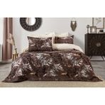 Şaheser Home Collection Walton Dijital Baskılı Çift Kişilik Saten Nevresim Takımı 300 Tc %100 Pamuk, 6 Parça - Kahverengi - 200 x 220 cm