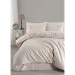 Şaheser Home Collection Zenda Nakışlı Nevresim Takımı, %100 Pamuk Kumaş, 6 Parça Çift Kişilik Nevresim Seti - Beyaz - 200 x 220 cm