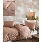 Şaheser Mina Çift Kişilik Nakışlı Nevresim Takımı - 200 x 220 cm - Bej