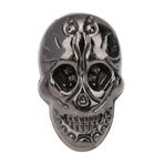 Sahgsa 20 adet 15,66 x 25,24 mm punk perçinli perçin, gotik süsler/ayakkabı aksesuarı (88 hayalet kafası tabanca rengi)
