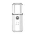 Sahgsa Nano Facial, Cool Mist yüz buhar makinesi, şarj edilebilir USB bağlantılı, görsel su tankı, cilt bakımı için nano özellikli, günlük makyaj, derin nem kaynağı (beyaz)
