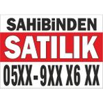 Sahibinden Satılık Afişi - Dayanıklı Pvc Malzeme - Dış Mekan Uyumlu - Satılık Ev Araba Dükkan Ilan Levhası - Beyaz - 150cm X 200cm