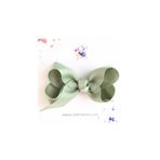 Sahici Anne Butik Fiyonk Saçsız Bebek Tokası, 8cm-Fair Green Yeşil