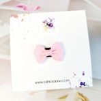Sahici Anne Mini Fiyonk Saçsız Bebek Tokası 3cmseyrek Saçlı Bebeklere Özel Toka - Açık Pembe