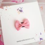 Sahici Anne Mini Fiyonk Saçsız Bebek Tokası 3cmseyrek Saçlı Bebeklere Özel Toka - Pudra Pembe