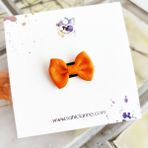 Sahici Anne Mini Fiyonk Saçsız Bebek Tokası 3cmseyrek Saçlı Bebeklere Özel Toka - Turuncu