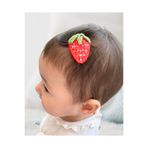 Sahici Anne Örgü Çilek Saçsız Bebek Tokası, 3cm