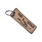 Sahil Güvenlik Deri Anahtarlık - Arma - Leather Key Holder