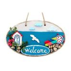 Sahil Kasabası Welcome Yazılı El Yapımı Kapı Süsü