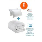 Şahinhome Çift Kişilik Yorgan Seti (+2 Adet Fermuarlı %100 Boncuk Silikon Yastık 50x70 Cm 800 Gram)