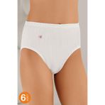 Şahinler 6 Lı Paket Kadın Külot Mb018, Beyaz, 2XL