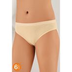 Şahinler 6 Lı Paket Kadın Külot Mb037, Krem, S