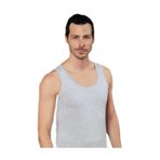 Şahinler Erkek Atlet, Geniş Askılı, Penye, Gri, 2XL, 6'lı Paket