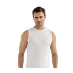 Şahinler Erkek Beyaz Sıfır Kol Sıfır Yaka Sporcu Atlet, XL Beden