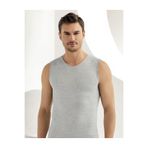 Şahinler Erkek Gri V Yaka Sıfır Kollu Atlet, 2XL Beden
