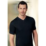 Şahinler Erkek V Yaka Kısa Kollu Atlet,%100 Pamuk, Siyah, XL, 6 Adet Set