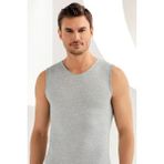 Şahinler Erkek V Yaka Sıfır Kollu Likralı 6 Adet Atlet 078-079 - XL - Gri