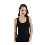 Şahinler Geniş Askılı Ribana Atlet, 2XL, B004-, Siyah, Kadın