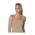 Şahinler Likralı Geniş Askılı Atlet, Slim Fit, Kadın, Ten, S/M Beden