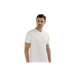 Şahinler ME008 Erkek V-Yaka Kısa Kol Atlet, Beyaz, 3XL Beden