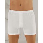 Şahinler ME010 Penye Beyaz Düğmeli Erkek Boxer