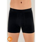 Şahinler ME031 Siyah 6'lı Paket Likralı Boxer