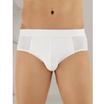 Şahinler ME063 Beyaz Erkek Likralı Süprem Slip Külot