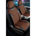 Şahinler Oto Aksesuar Dacia Duster 2010-2013 Tay Tüyü Oto Koltuk Kılıfı Fermuarlı Ön Arka Set Tarçın Edition