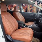 Şahinler Oto Aksesuar Dacia Duster Uyumlu Deri Oto Koltuk Kılıfı Ön Arka Takım Giydirme Tip Tarçın Exclusıve Model Shn