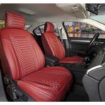 Şahinler Oto Aksesuar opel Vectra B Uyumlu Deri Oto Koltuk Kılıfı Ön Arka Takım Giydirme Tip Kırmızı Exclusıve Model Shn
