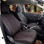 Şahinler Oto Aksesuar renault Megane 4 Sedan Uyumlu Deri Oto Koltuk Kılıfı Ön Arka Takım Giydirme Tip Siyah Kırmızı Exclusıve Model Shn - Siyah - Kırmızı