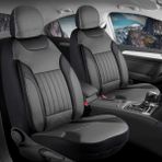 Şahinler Oto Aksesuar Renault R9 Broadway Full Deri Oto Koltuk Kılıfı Ön Arka Set Füme Siyah Edition Şhn - Füme - Siyah