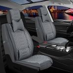 Şahinler Volkswagen Golf 7 Uyumlu Lüx Deri Oto Koltuk Kılıfı Ön Arka Set Evren Serisi Füme