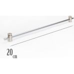 Şahinsoy Perde Briz Rustik 1 Adet Briz Çubuk 2 Adet Başlık Metal - Gri - 20 cm