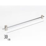 Şahinsoy Perde Briz Rustik 1 Adet Briz Çubuk 2 Adet Başlık Metal - Gri - 30 cm