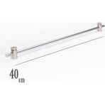 Şahinsoy Perde Briz Rustik 1 Adet Briz Çubuk 2 Adet Başlık Metal - Gri - 40 cm