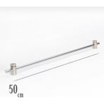 Şahinsoy Perde Briz Rustik 1 Adet Briz Çubuk 2 Adet Başlık Metal - Gri - 50 cm