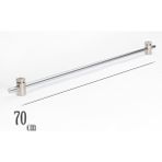 Şahinsoy Perde Briz Rustik 1 Adet Briz Çubuk 2 Adet Başlık Metal - Gri - 70 cm