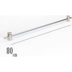 Şahinsoy Perde Briz Rustik 1 Adet Briz Çubuk 2 Adet Başlık Metal - Gri - 80 cm