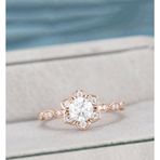Sahira Jewelry Çiçek Model Vintage 14 K Rose Altın Kaplama Ayarlanabilir Kadın Yüzük
