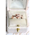 Sahira Jewelry Kalp Ritmi Pembe Taşlı Ayarlanabilir 14 K Rose Altın Kaplama Kadın Yüzük
